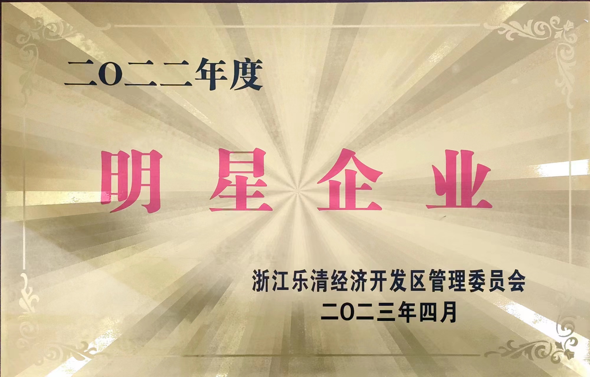 2022年度获得明星企业
