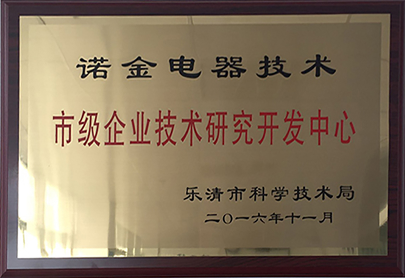 2016年度评为市级企业手艺研究开发中心